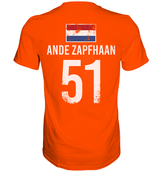 Sauf Trikot Niederlande Fussball ANDE ZAPFHAHN - Sauftrikot Shirt XL