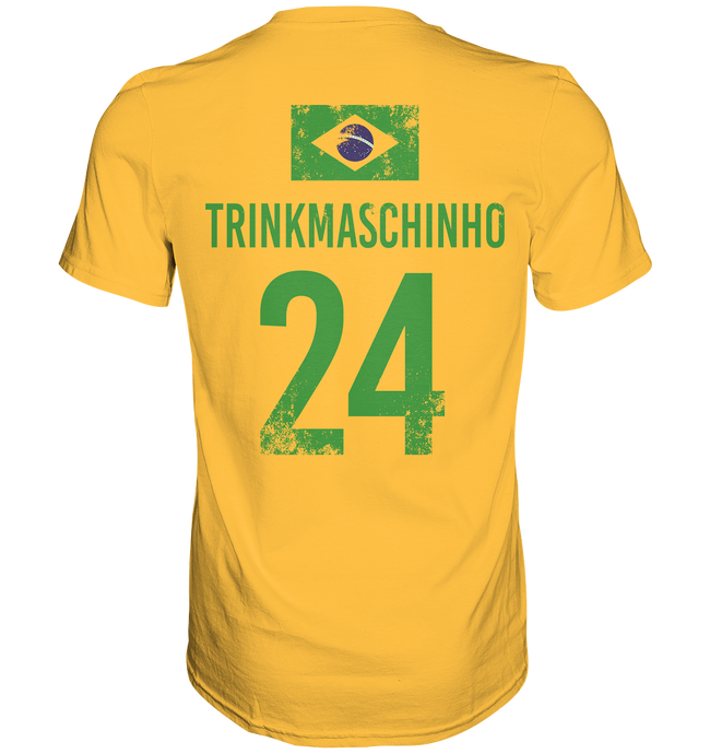 Sauf Trikot Brasilien Fussball Trinkmaschino - Sauftrikot Shirt