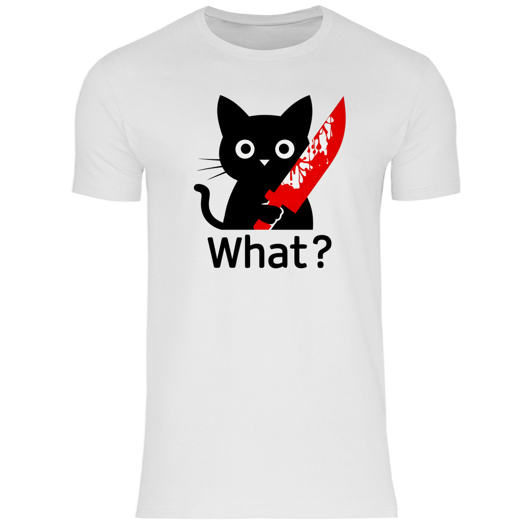 Katze WHAT? Herren T-Shirt