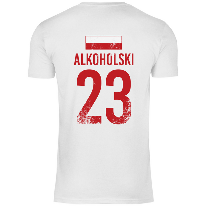 ALKOHOLSKI Sauf Trikot POLEN Sauftrikot Shirt Fussball