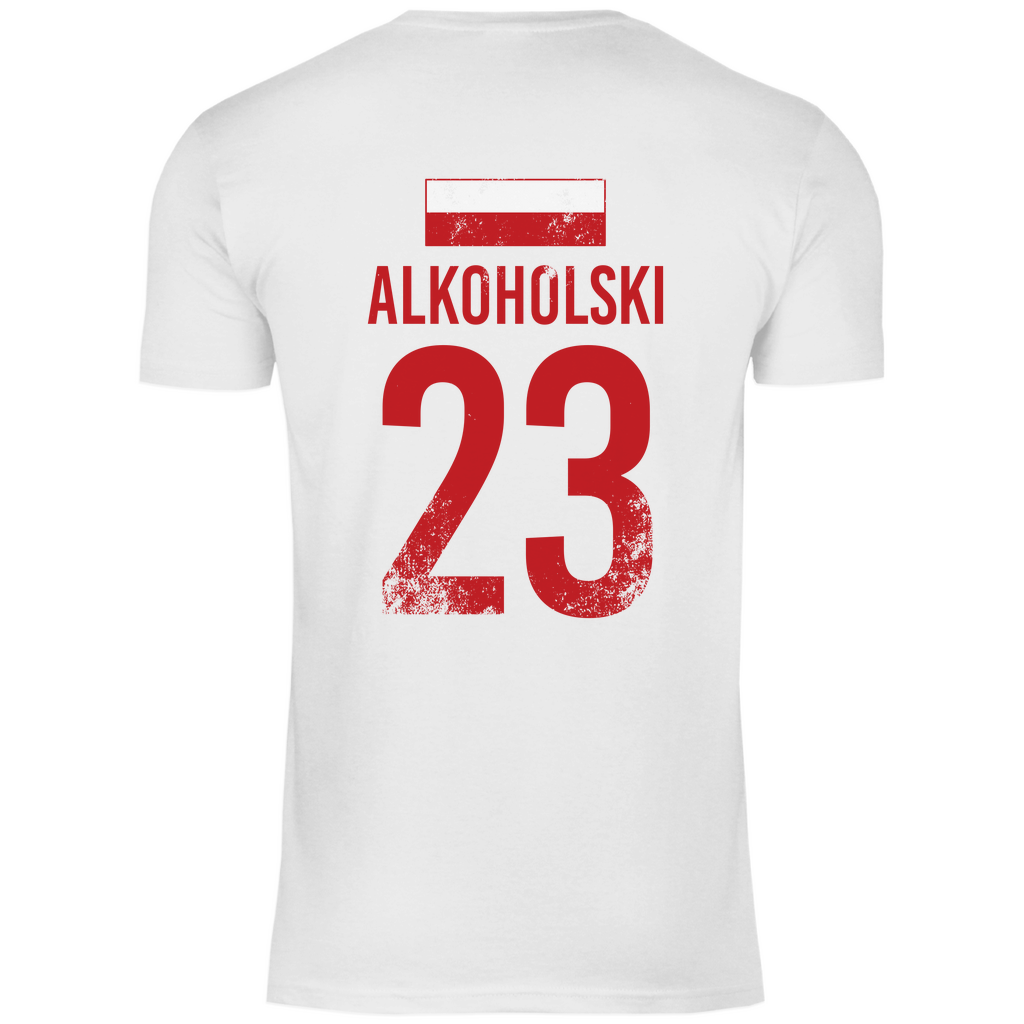 ALKOHOLSKI Sauf Trikot POLEN Sauftrikot Shirt Fussball